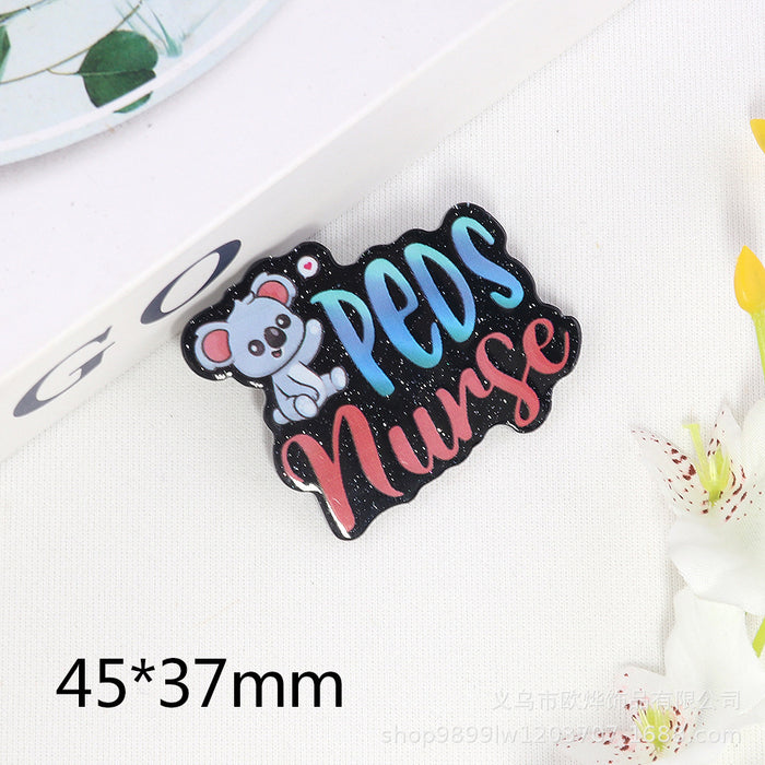 Wholesale Cartoon Rainbow Love Beverage Acrylic Pin DIY Patch Accessories JDC-FK-OuYie008