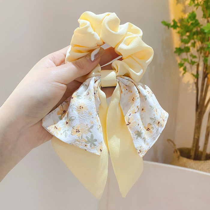 Wholesale Satin Bow Hair Band Hair Scrunchies JDC-HS-Yika005