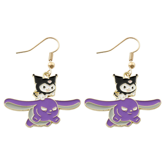 Wholesale Sanrio Cartoon Earrings Cute KT Earrings Student Girl Alloy Oil Drop Earrings Jewelry JDC-ES-BS001