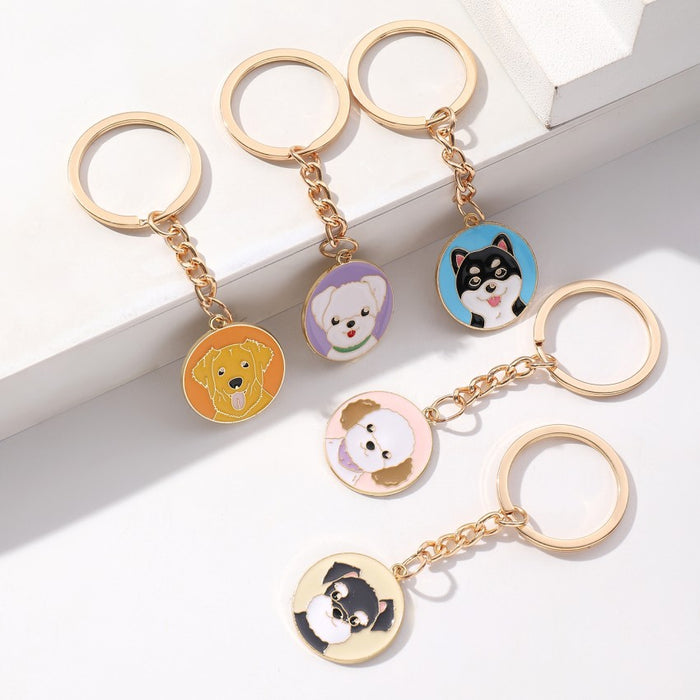 Wholesale Puppy Tag Zinc Alloy Keychain JDC-KC-ZhanLun022