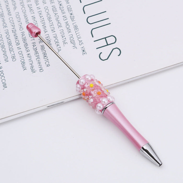 Wholesale Beadable Pens DIY Patch Pearl Flower Beadable Pen JDC-PN-ShuY007