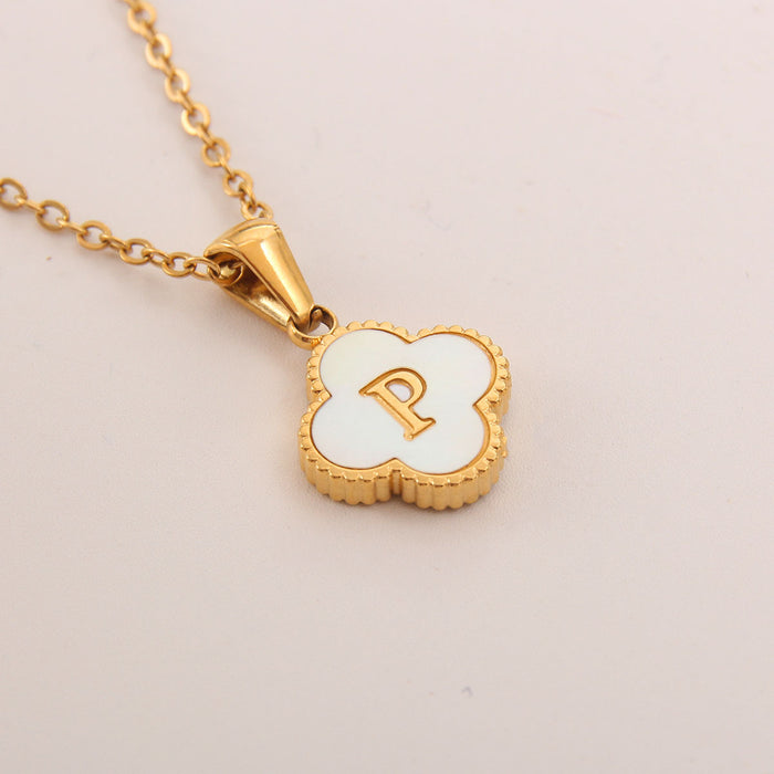 Wholesale Copper Gold Plated Letter Necklace JDC-NE-BaiTian002