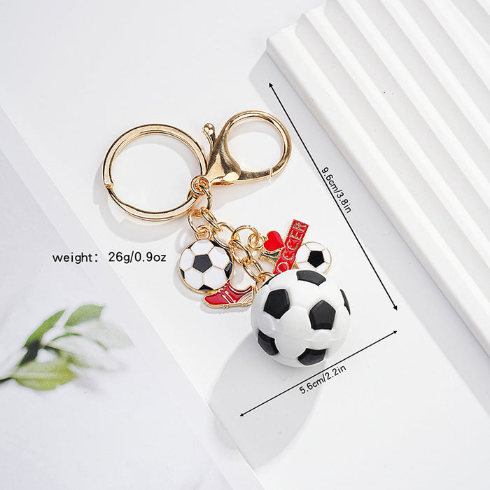 Wholesale Simulation football events mini souvenir key chain pendant