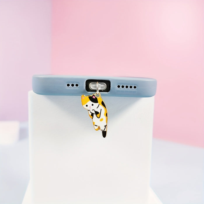 Wholesale Cute printed kitten Mobile Phone Stands charm