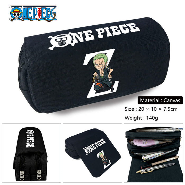 Wholesale Anime Canvas Pencil Case Multifunctional School Stationery Pouch For Students