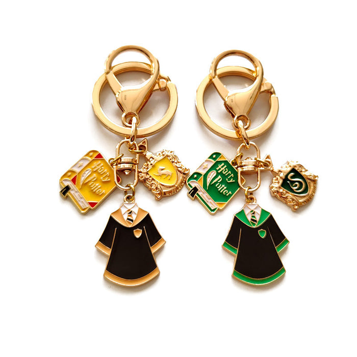 Wholesale Cartoon logo badge metal keychain