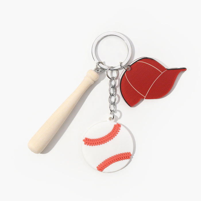 Wholesale Acrylic Baseball Keychain JDC-KC-HuiWen019