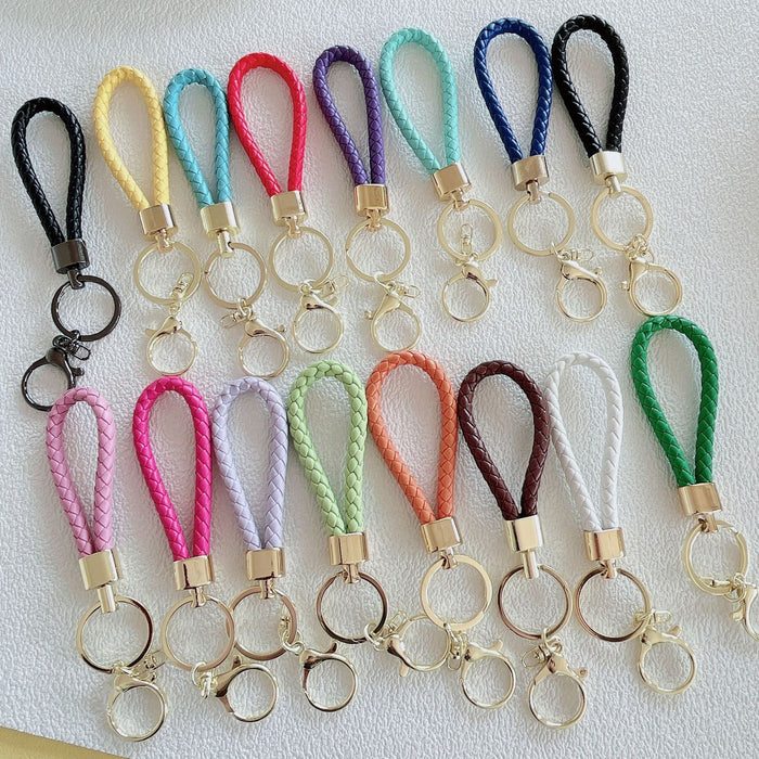 Wholesale  alloy head braided rope keychain pure alloy round dragon buckle pendant s car key ring