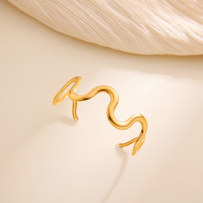 Wholesale Titanium steel wave-shaped bracelet