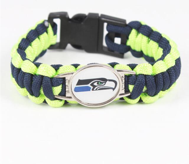 Wholesale Football  Alloy Buckle Woven Bracelet