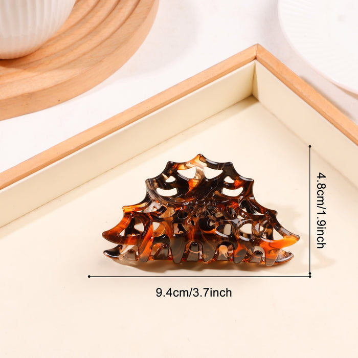 Wholesale   Web Hollow Shark Hair Clip Women S Tortoiseshell Gothic Hair Claw Fashion Accessory Boutique Resale