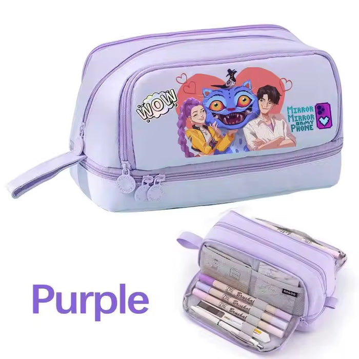 Wholesale Fashion Polyester Cartoon Pencil Case Multifunctional Stationery Pouch Cute School Bag