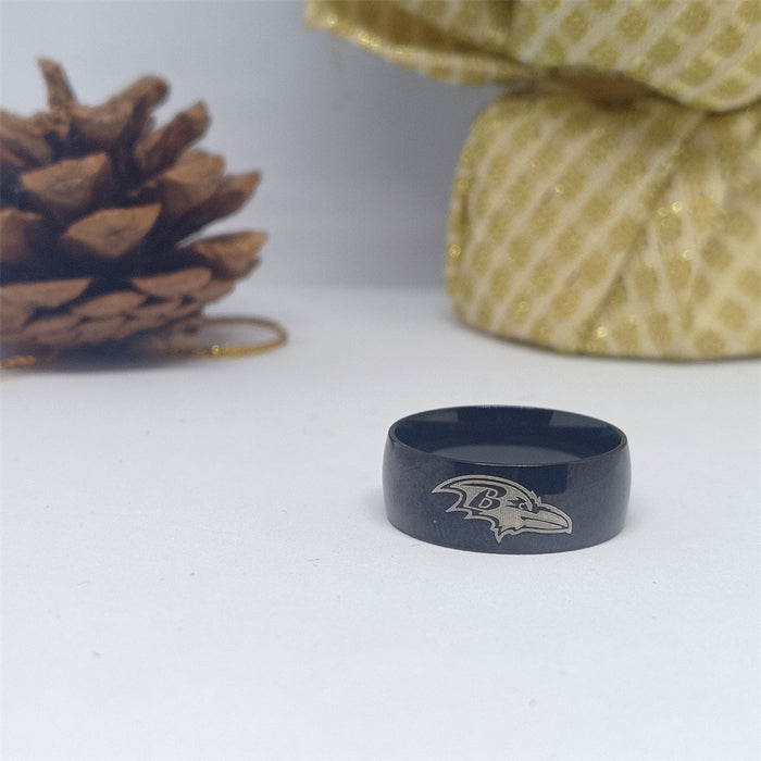 Wholesale American Super Rugby Team Stainless Steel Arc Ring T