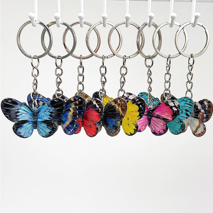 Wholesale Butterfly Pendant Bead Acrylic Keychain JDC-KC-TYS012