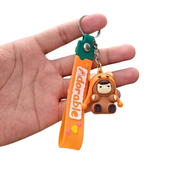 Wholesale Cute Cartoon 3D Keychain Backpack Charm