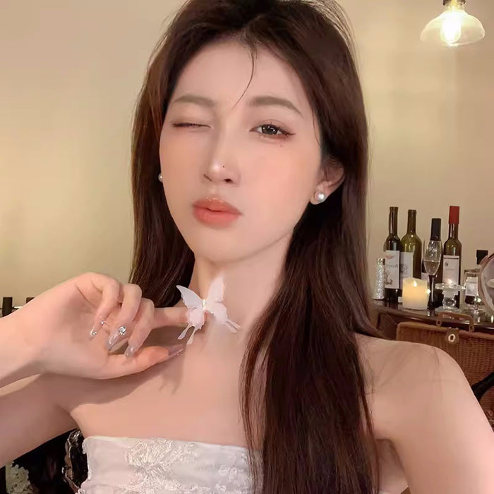 Wholesale Diamond studded bow necklace with personalized design and fashionable collarbone chain temperament