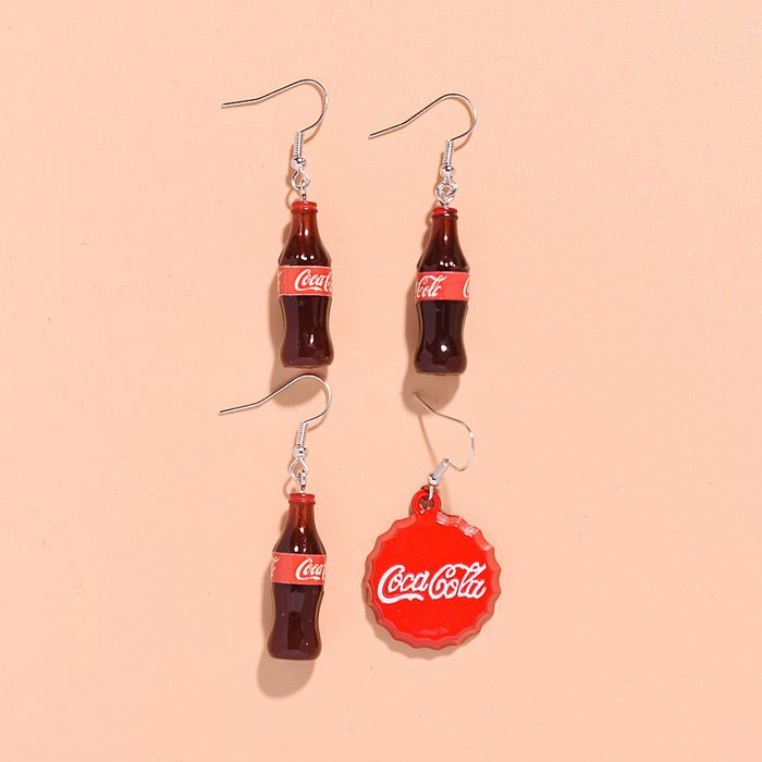 Wholesale Fun Resin Drink Earrings JDC-ES-Xunt002