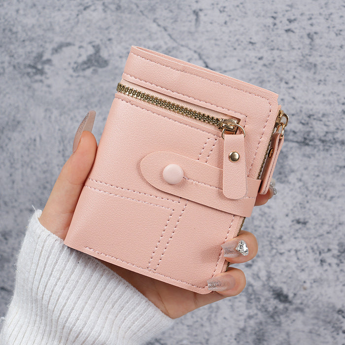 Wholesale Urban Simplicity Thin PVC Wallet Solid Color ing Card Holder Coin Purse