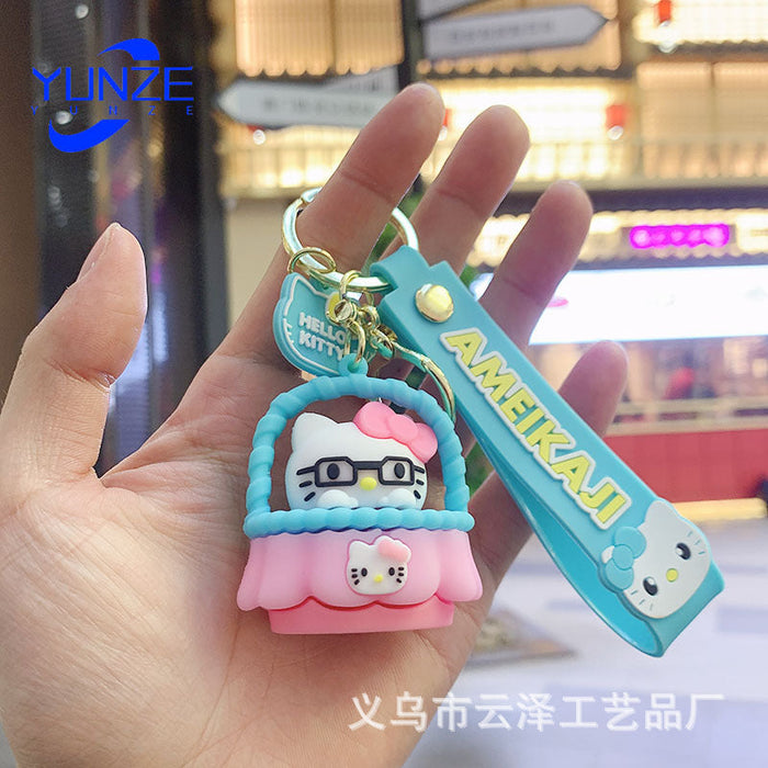 Wholesale Cute Flower Basket Doll Keychain JDC-KC-YunZ001