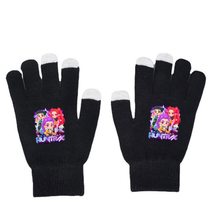 Wholesale Warm Touchscreen Gloves Printed Knitted Gloves