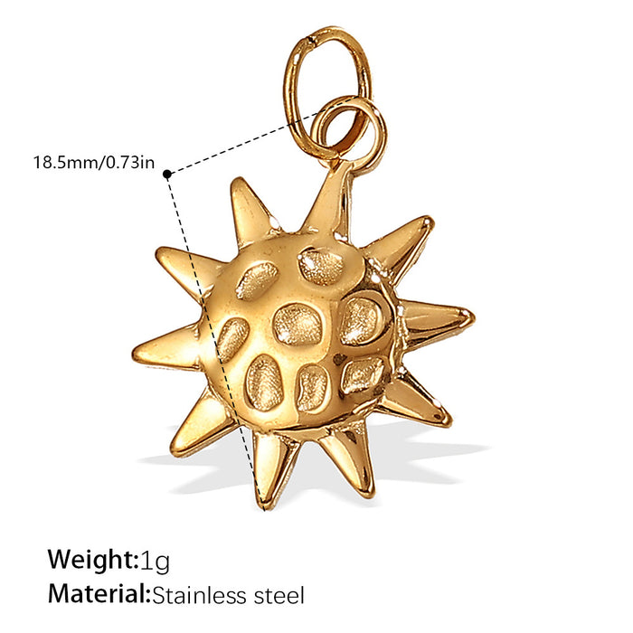 Wholesale Sun and Moon Element Stainless Steel Gold-Plated Pendant