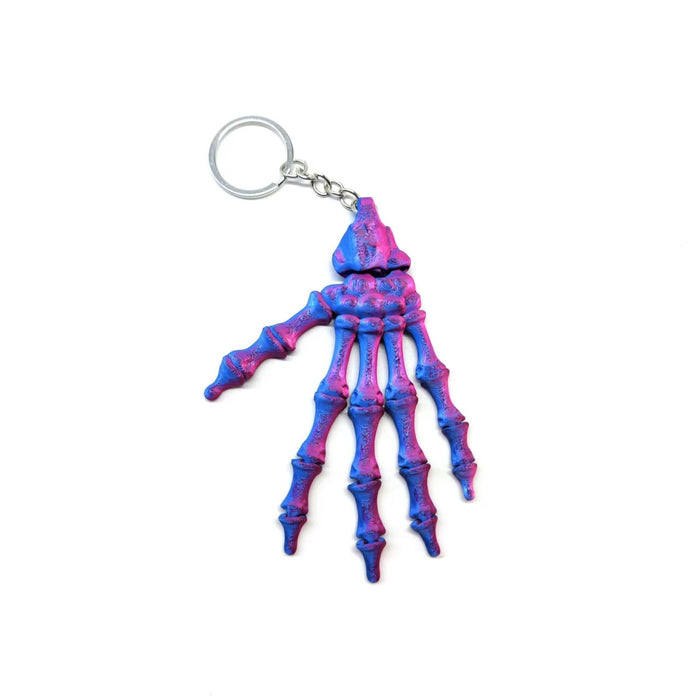Wholesale 3D Printed PLA Skull Hand Keychain Articulated Joints Fashion Accessory Gift