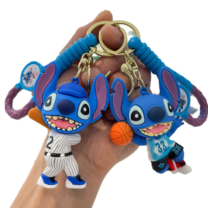 Wholesale Cartoon sports keychain cute doll car bag keychain circle small gift wholesale