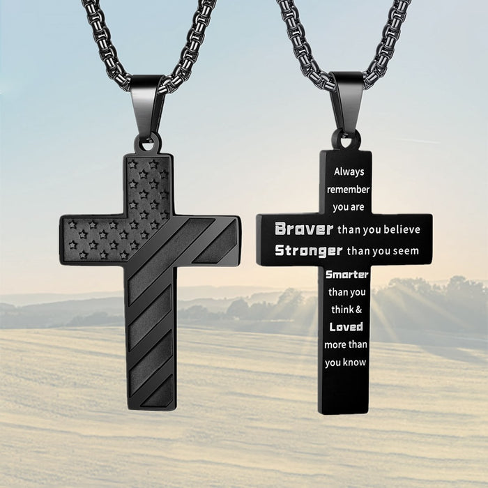 Wholesale Cross necklace stainless steel chain pendant