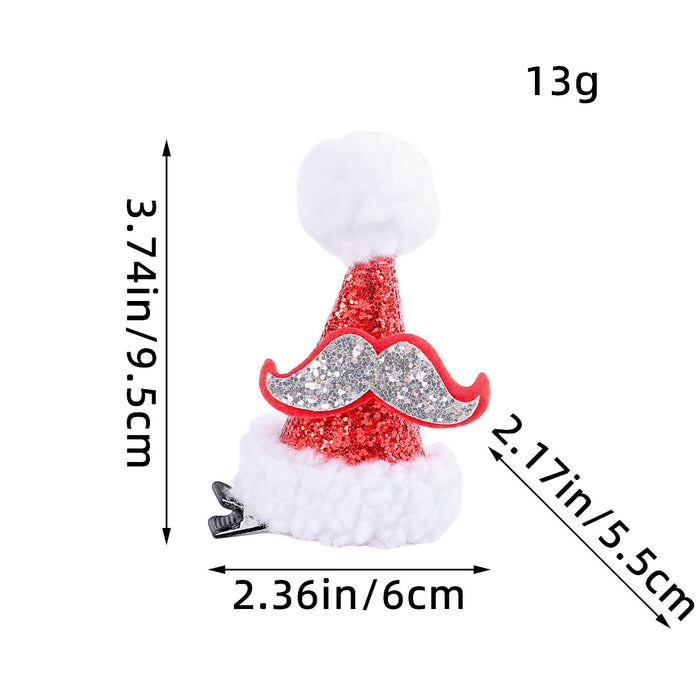 Wholesale Cute Christmas Hat Hairpins for Sequin Hat Duckbill Clip Cartoon Hairpins Headdress Christmas Hairpins