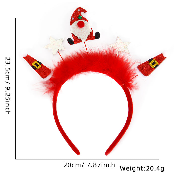 Wholesale Christmas Cartoon F Hair Hoop Plastic Reindeer Snowflake Headband Holiday Party Hair Accessory