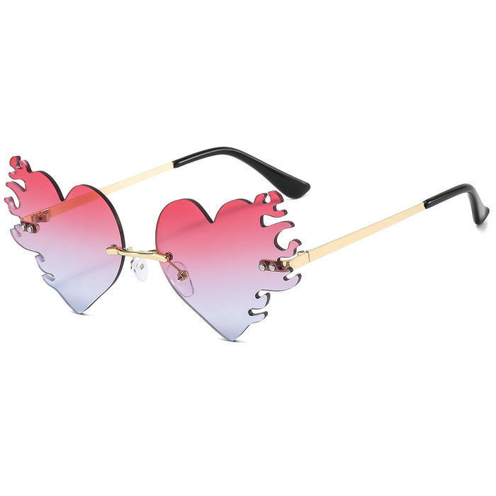 Wholesale Sunglasses Personalized frameless dazzling metal sunglasses Men's high-end glasses