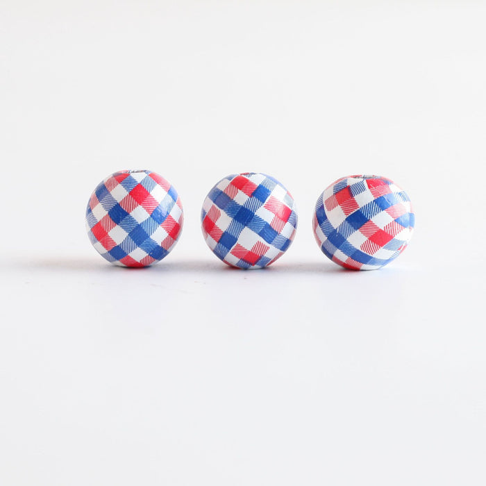 Wholesale of 10PCS/PACK Independence Day Wreath Printed Wooden Beads JDC-BDS-DianJin026