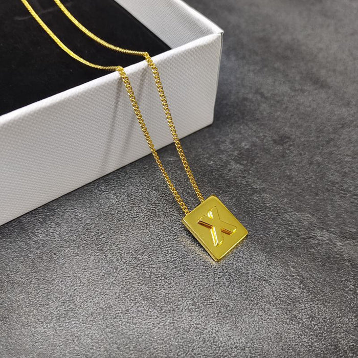 Wholesale Letter necklace gold plated clavicle chain