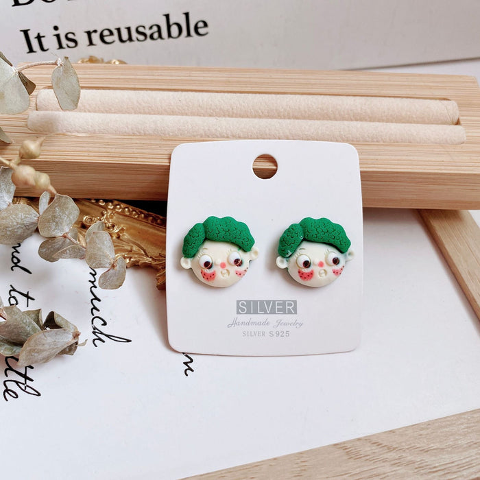 Wholesale alloy funny cute animation earrings JDC-ES-CST003