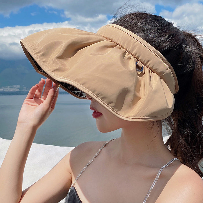 Wholesale Sunscreen Cap Shell Cap Portable Hair Band Women's Hat Sunshade Hat
