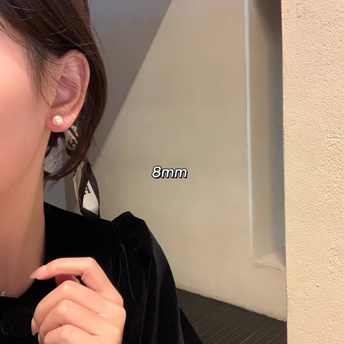 Wholesale Pearl earrings, silver needles, ear clips