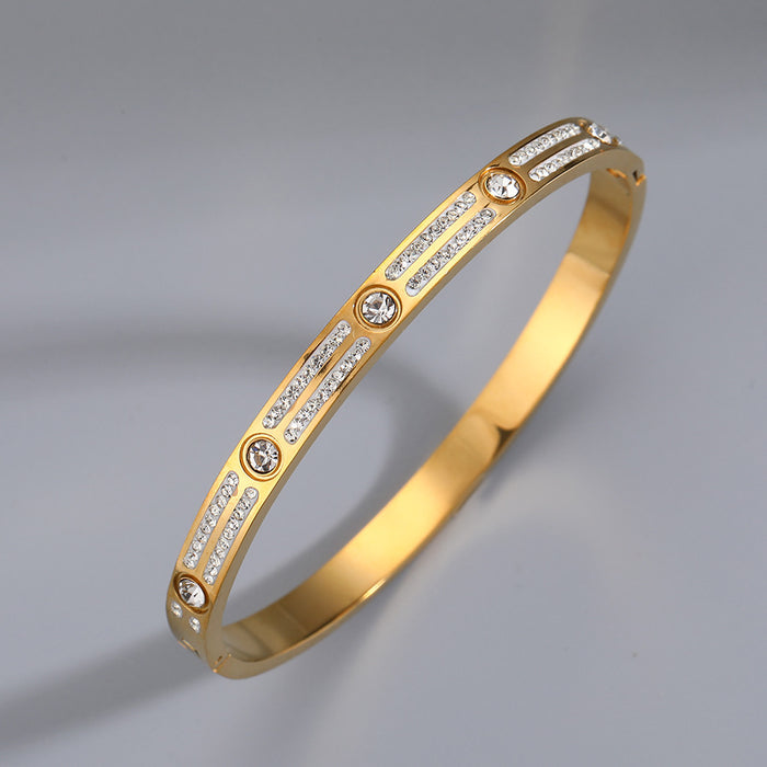 Wholesale Titanium steel versatile and high-end round-head bracelet