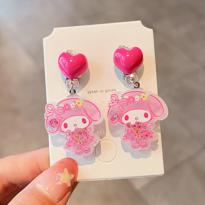 Wholesale Children's cartoon ear clips, cute and sweet without ear holes, earrings for girls, earrings accessories