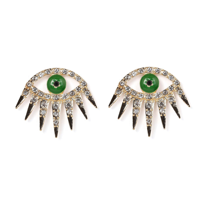 Wholesale Halloween Series Eyes Alloy Inlaid Rhinestone Earrings JDC-ES-YueLi015