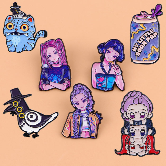 Wholesale KPOP Collar Anime Badge Clothing Backpack Decoration Alloy Brooch