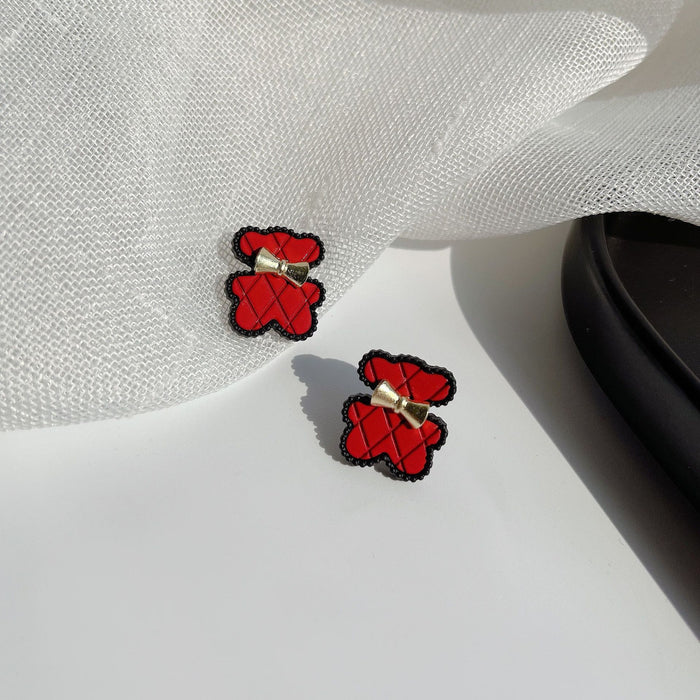 Wholesale Alloy Cartoon Bear Earrings JDC-ES-SM013