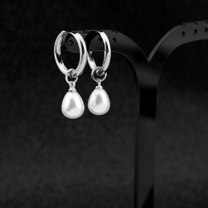 Wholesale Teardrop Pearl Dangle Earrings — Premium Stainless Steel Jewelry