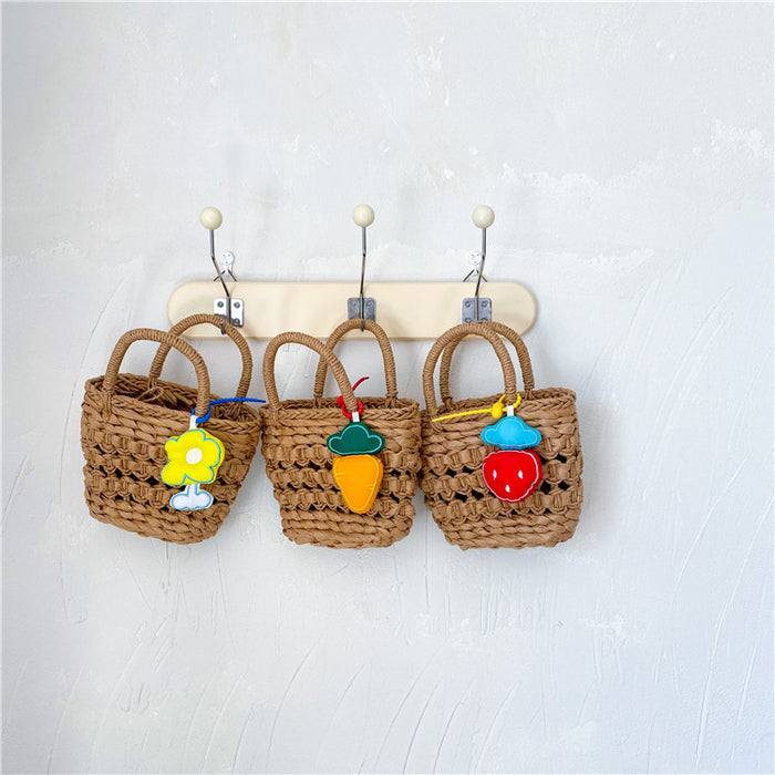 Wholesale Cartoon Fruit Straw Handbag  JDC-HB-YuanDuo017