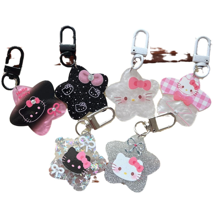 Wholesale  All-match Pink  Star Keychain