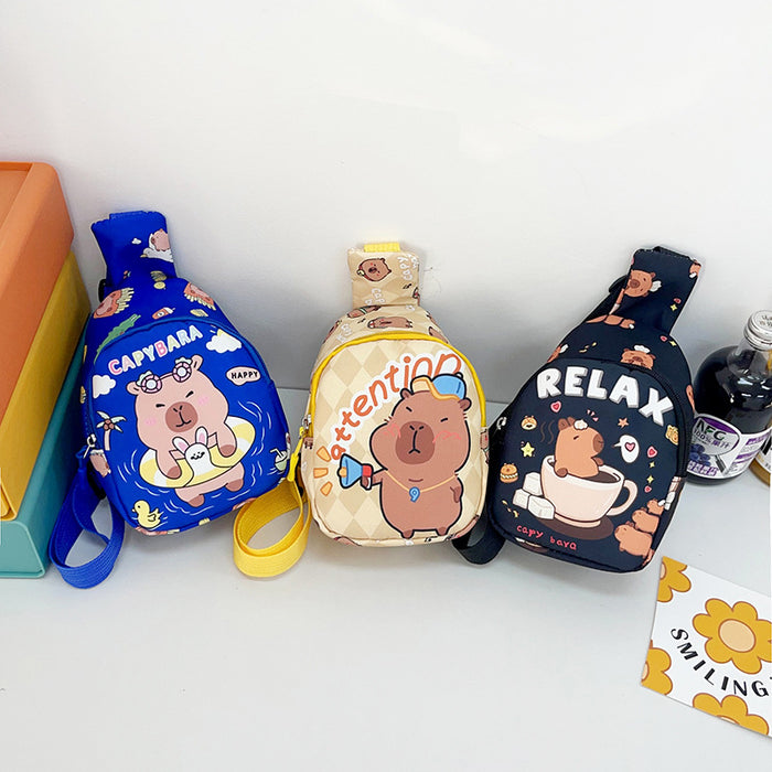 Wholesale New children' s bag cartoon pattern one-shoulder crossbody chest bag baby out for fun