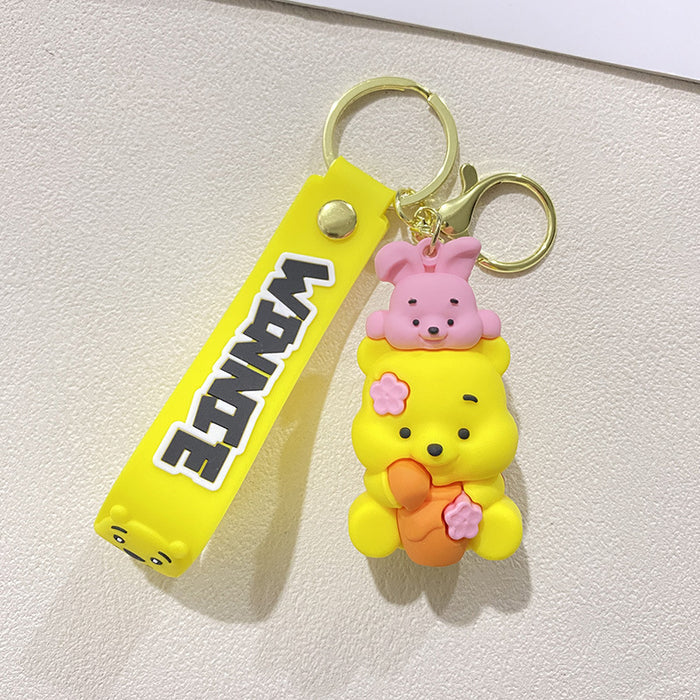 Wholesale Cute PVC honey bear keychains