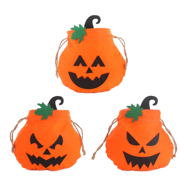 Wholesale  Decoration Supplies Pumpkin Grimace Handbag  Children' s Candy Gift Bag Pumpkin Bag