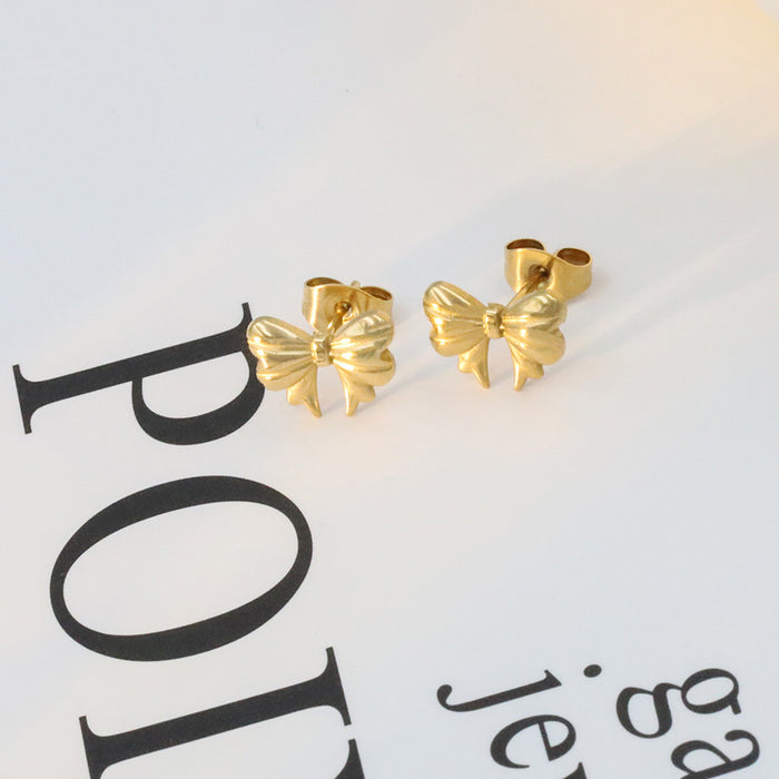 Wholesale 18k gold titanium steel jewelry earrings