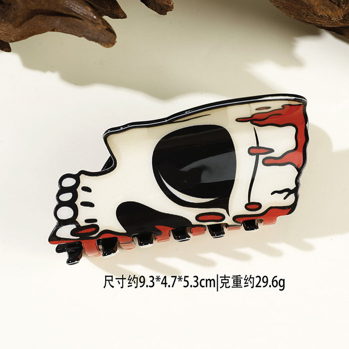 Wholesale Sparkling Girl  Hairpin Funny Ghost Face Clip European and American Horror Dark Clown Shark Clip Hair Accessories