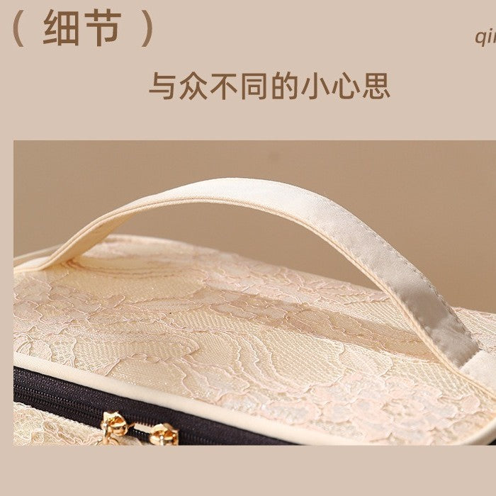 Wholesale Stylish Ins Style Mesh Makeup Bag Large Capacity Travel Cosmetic Organizer